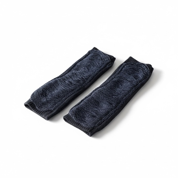 Rare: new Pencey 𖤐 Fringe Fingerless Gloves 𖤐 Black Metallic 𖤐 Edgy Chic Fun - Picture 6 of 16